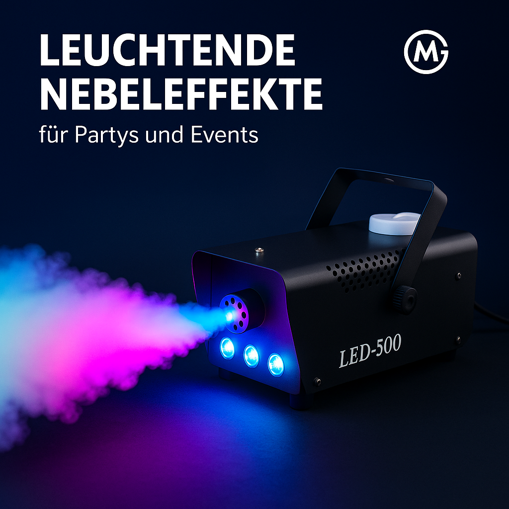 LED Nebelmaschine 500W RGB Farbwechsel Profi Bühnennebel DE.