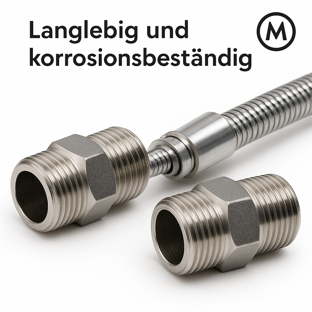 Duschschlauch Verlängerung 2er Set Universal für Bad und Outdoor DE.