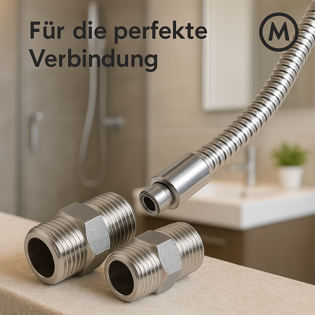 Duschschlauch Verlängerung 2er Set Universal für Bad und Outdoor DE.