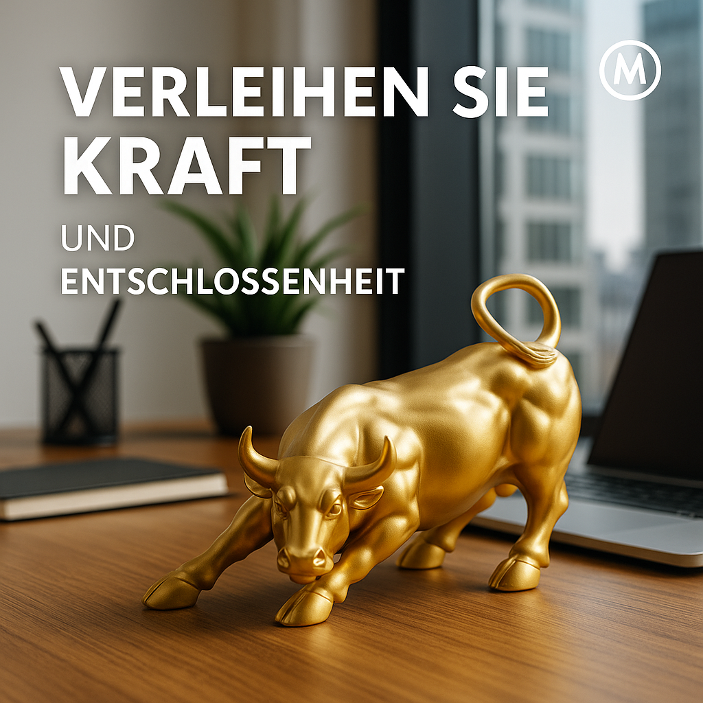 Wall Street Bulle Figur Feng Shui Deko Statue Resin Büro Glück DE.