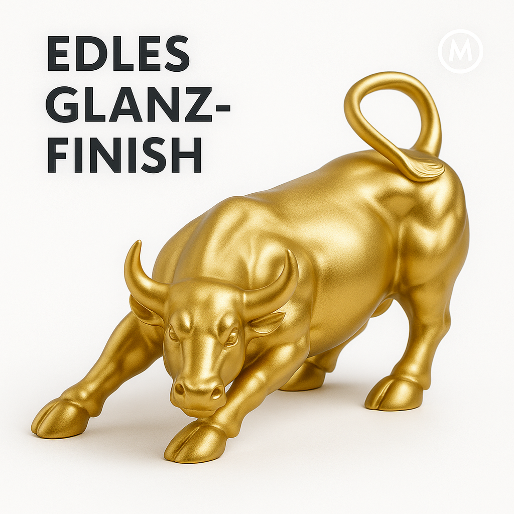 Wall Street Bulle Figur Feng Shui Deko Statue Resin Büro Glück DE.