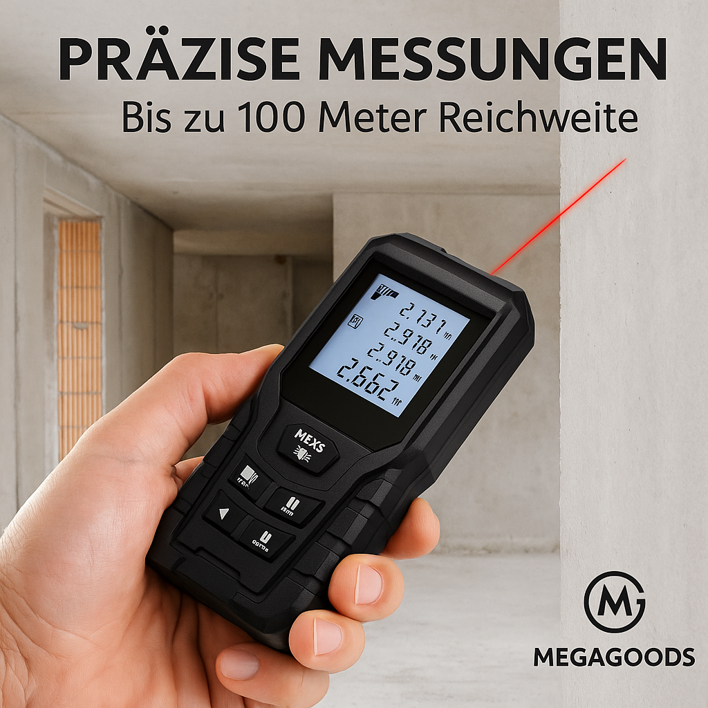 HAUPTSON Laser-Entfernungsmesser 100M für Bau und Handwerk DE.