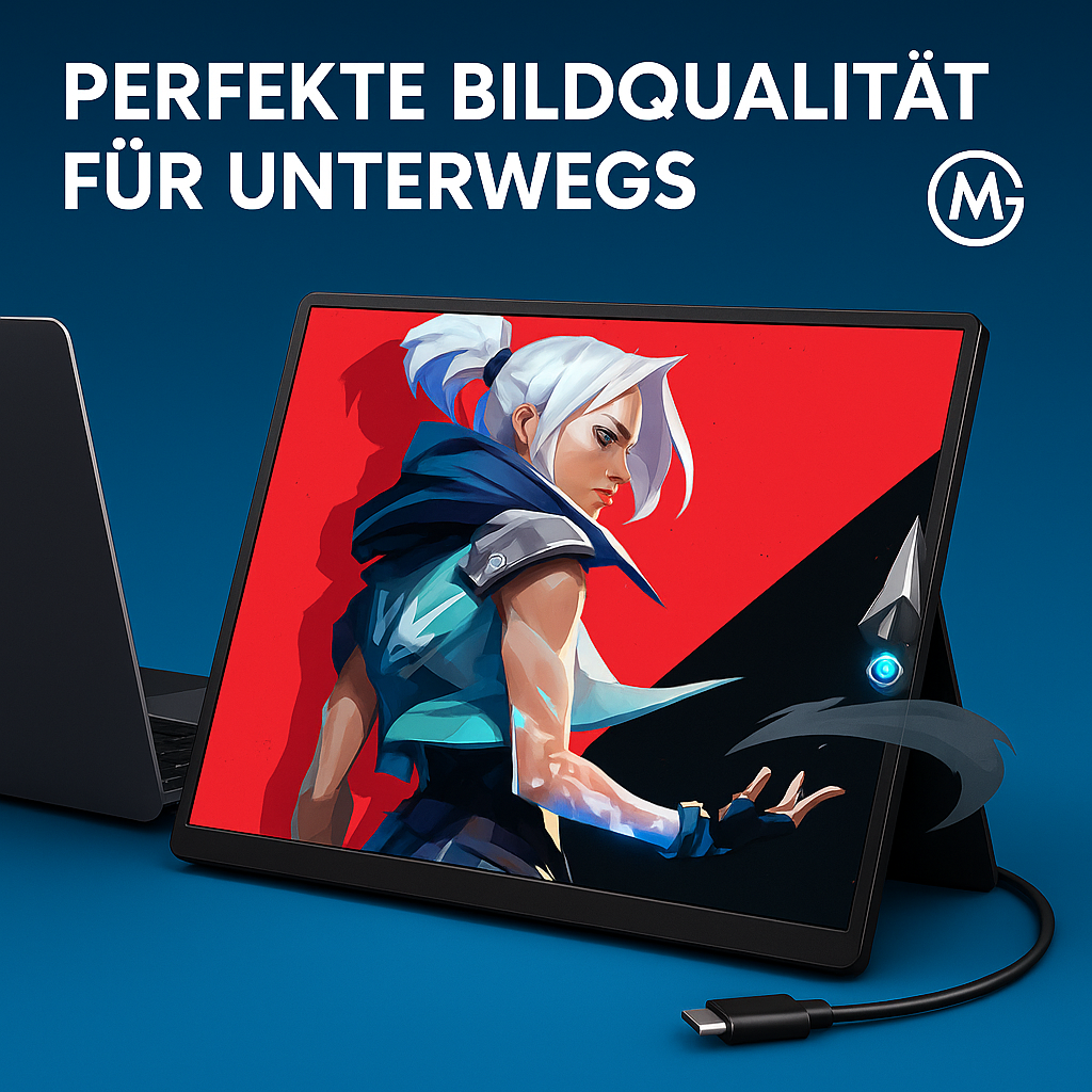 ZSUS 14" 2K Monitor 2160×1440, portabel, 60Hz für Laptop PC DE.
