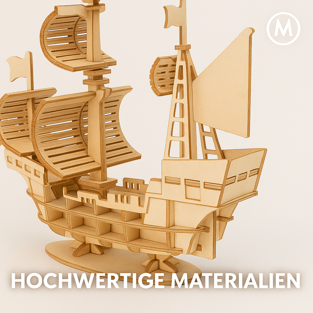 3D Segelboot Holzpuzzle DIY Modell Dekoration Geschenkidee DE.