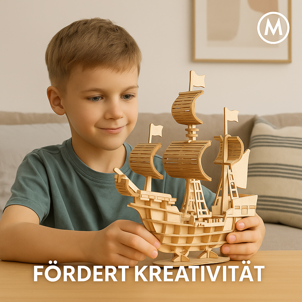 3D Segelboot Holzpuzzle DIY Modell Dekoration Geschenkidee DE.