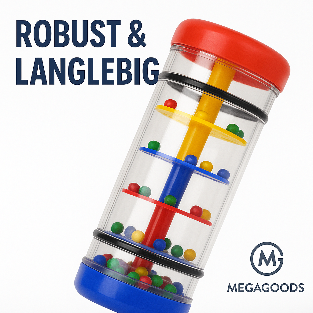Regenmacher Spielzeug Baby Rassel Musikstab Sensorik Montessori DE.