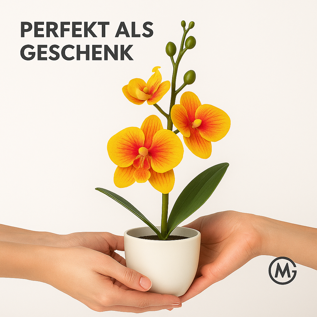 Bonsai Kunst-Orchidee Schmetterling Deko Pflanze Vase Hochzeit DE.
