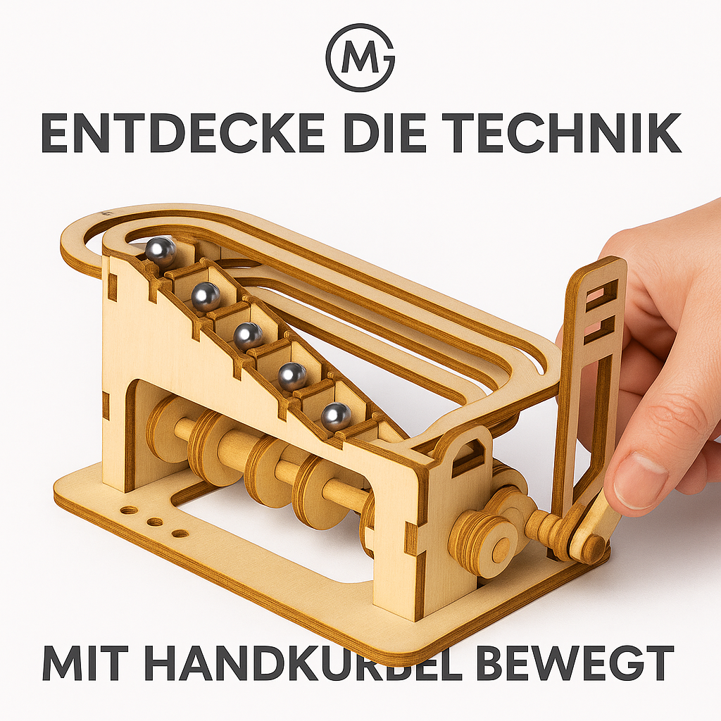 Spiral Marble Run 3D Holzpuzzle Bausatz für Erwachsene und Teens DE.