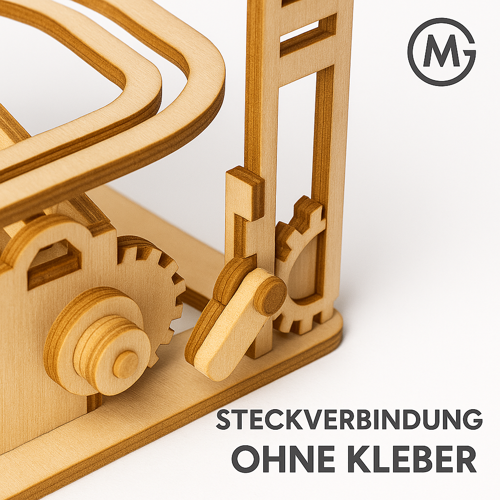 Spiral Marble Run 3D Holzpuzzle Bausatz für Erwachsene und Teens DE.