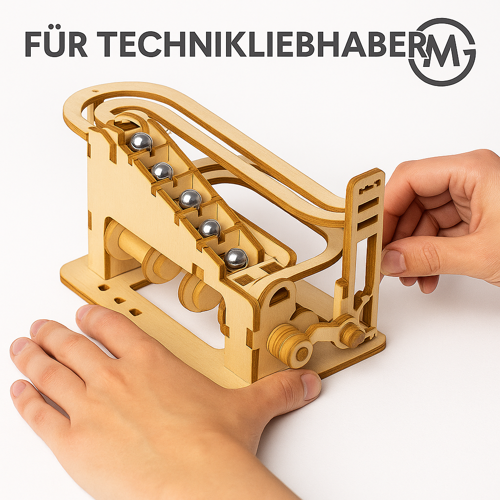 Spiral Marble Run 3D Holzpuzzle Bausatz für Erwachsene und Teens DE.