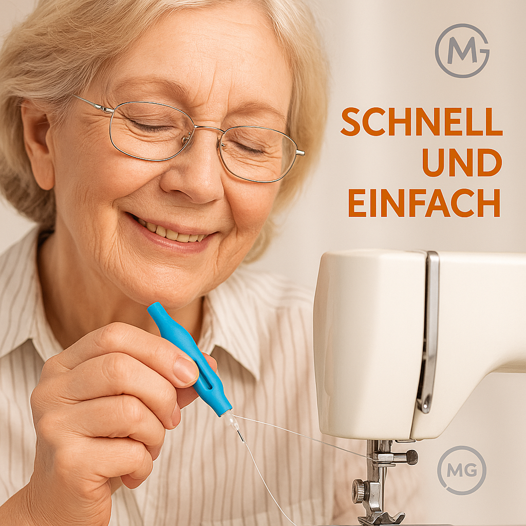 Nadeleinfädler mit Halterung für Nähmaschine, automatischer Einsetzer DE.