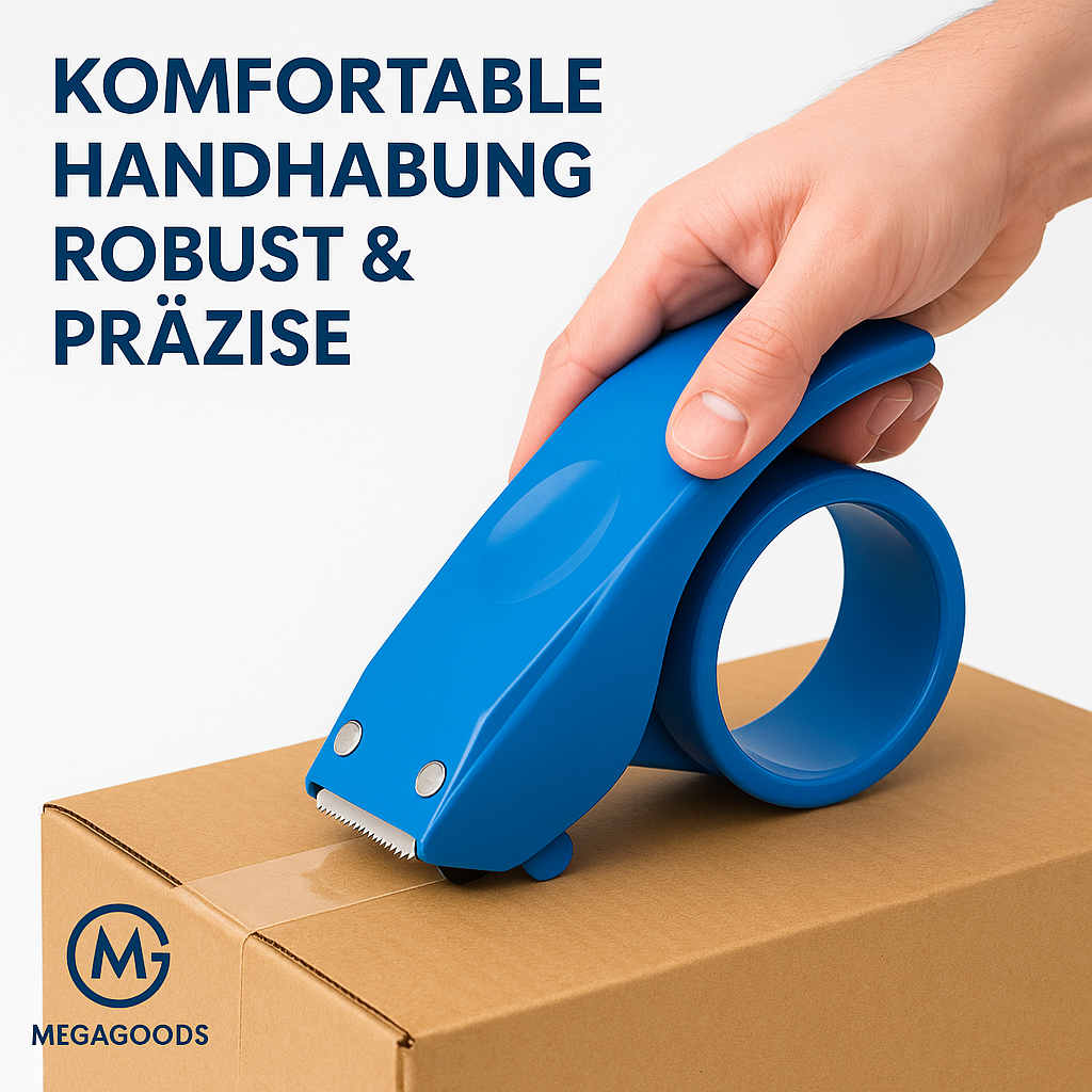 Profi Paketbandabroller robust wiederverwendbar mit 10° Neigung DE.