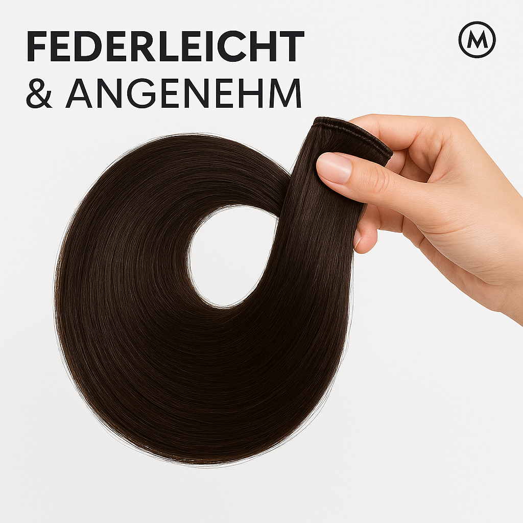 Clip-in Haarverlängerung lang dicht leicht Synthetik Haarteil DE.