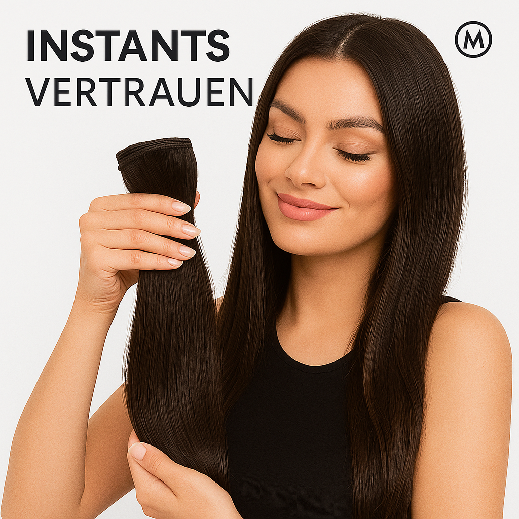 Clip-in Haarverlängerung lang dicht leicht Synthetik Haarteil DE.