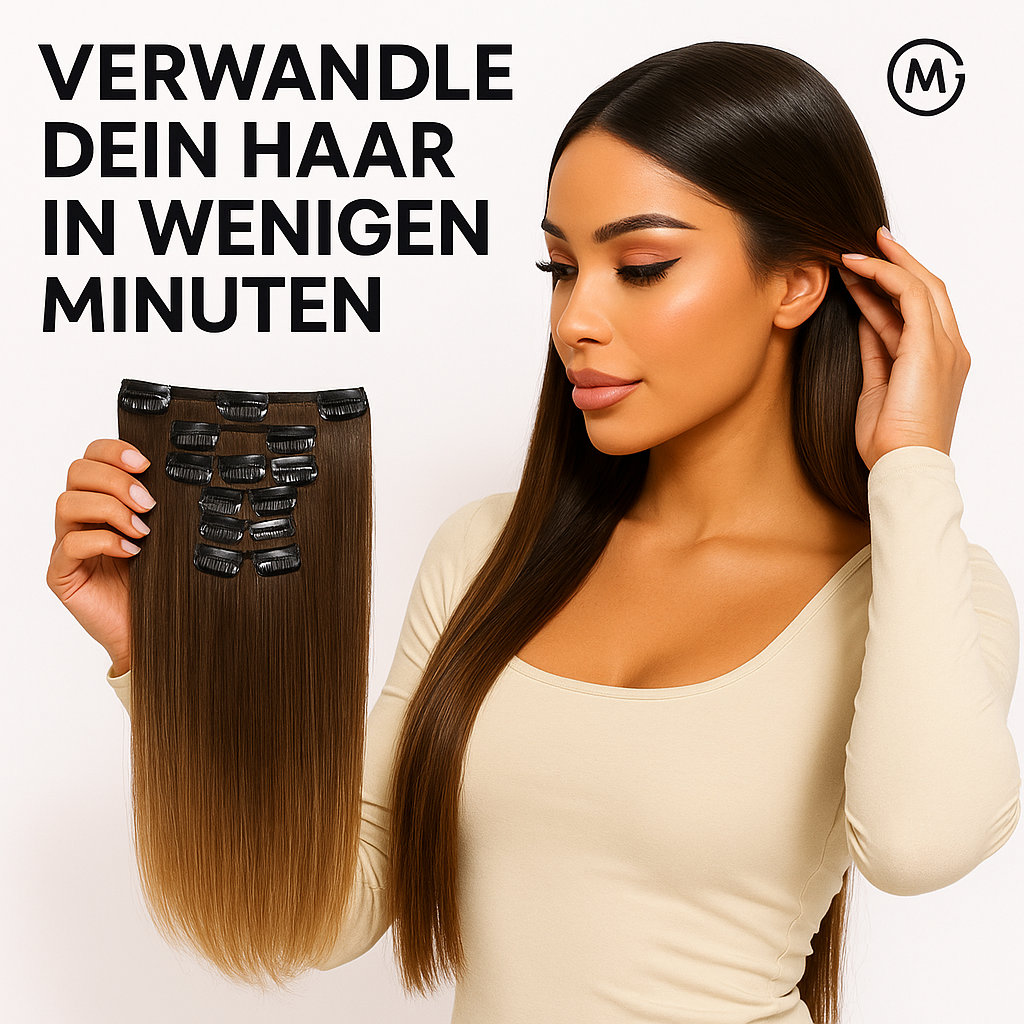 Clip-in Haarverlängerung lang dicht leicht synthetisch Damen DE.