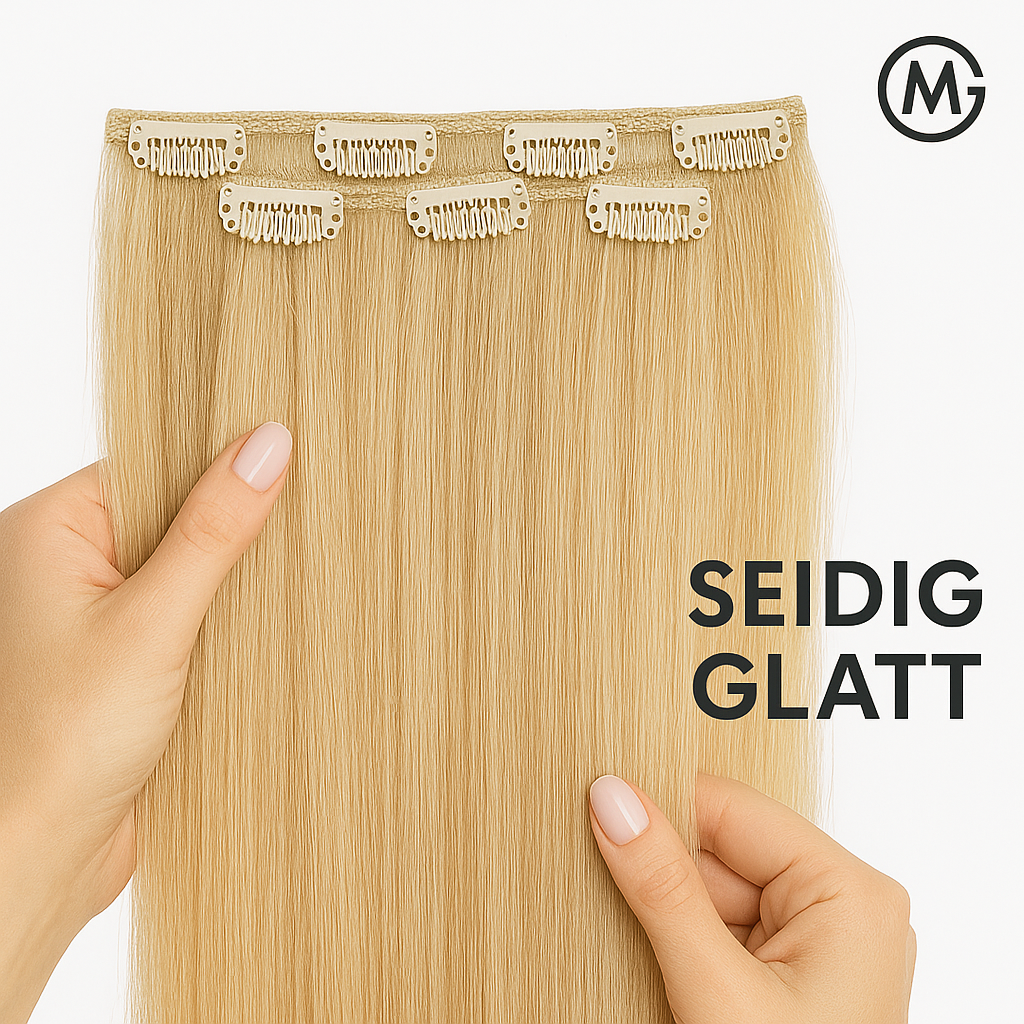 Clip-in Haarverlängerung lang dicht leicht synthetisch Damen DE.