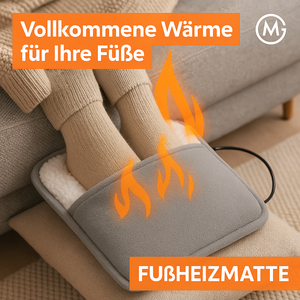 Elektrische Fußheizmatte waschbar weiches Wärmekissen DE.