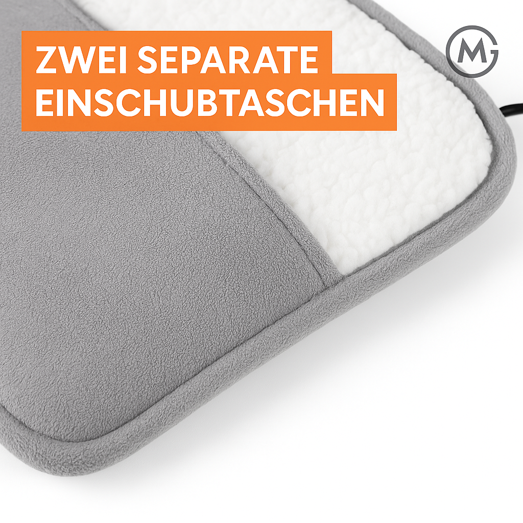 Elektrische Fußheizmatte waschbar weiches Wärmekissen DE.