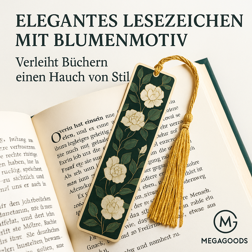 Metall-Lesezeichen Blume filigran Sonnenblume Rose Iris Gold DE.