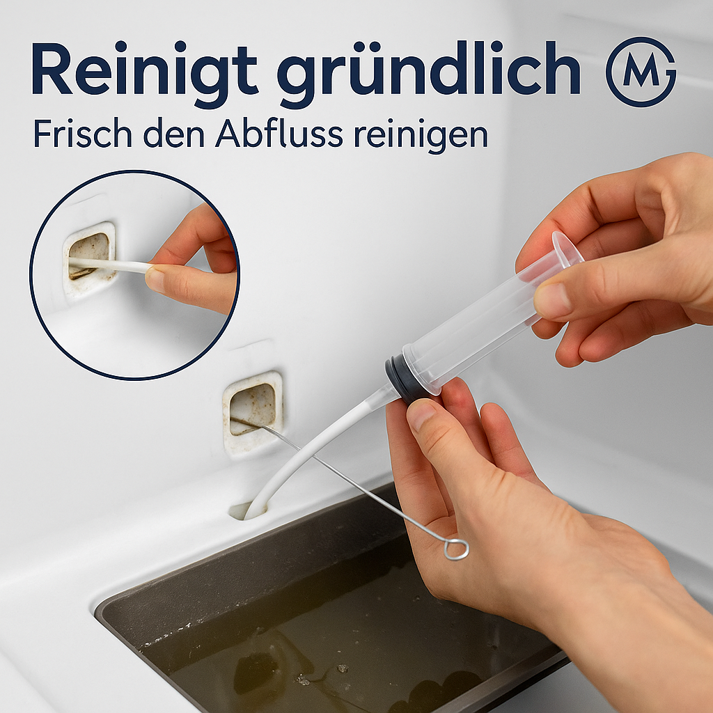 Kühlschrank-Abflussreiniger Set 5-tlg Wasserloch Bürste DE.