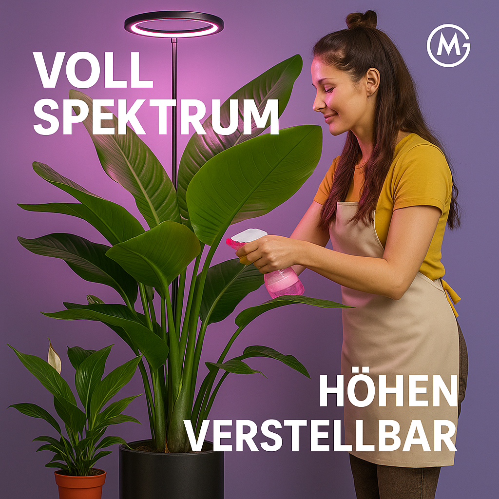 LED Pflanzenlampe 165 cm höhenverstellbar Vollspektrum Grow Light DE.