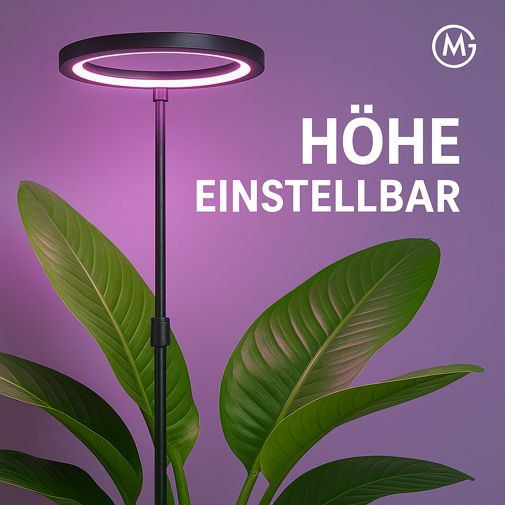 LED Pflanzenlampe 165 cm höhenverstellbar Vollspektrum Grow Light DE.