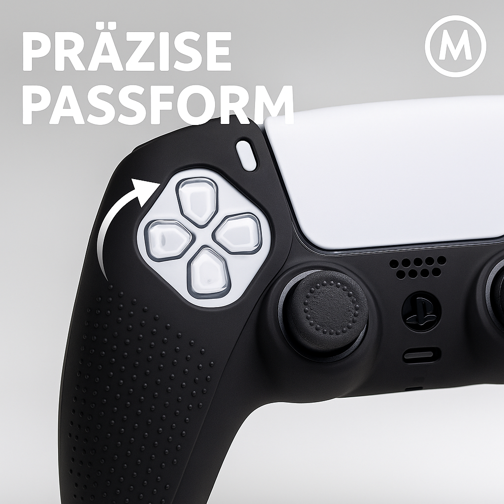 Schutz-Hülle für PS5 Controller rutschfest Silikon Case mit Grip DE.