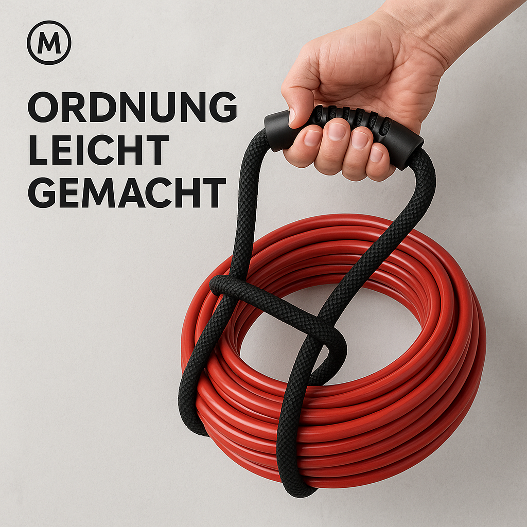 Aufbewahrungsgurt mit Griff ideal für Schläuche Kabel Garage Boot DE.