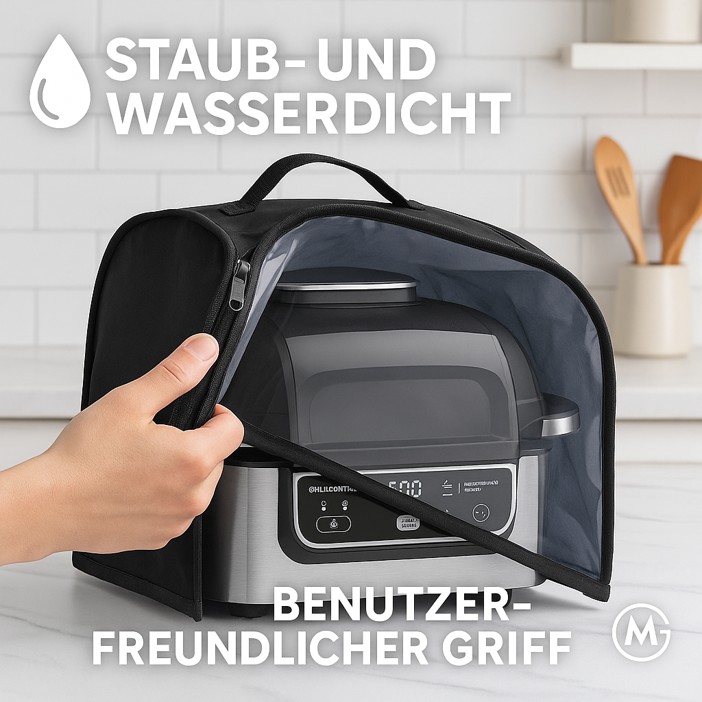 Staubschutzhaube mit Taschen für Ninja Foodi Grill Toaster DE.