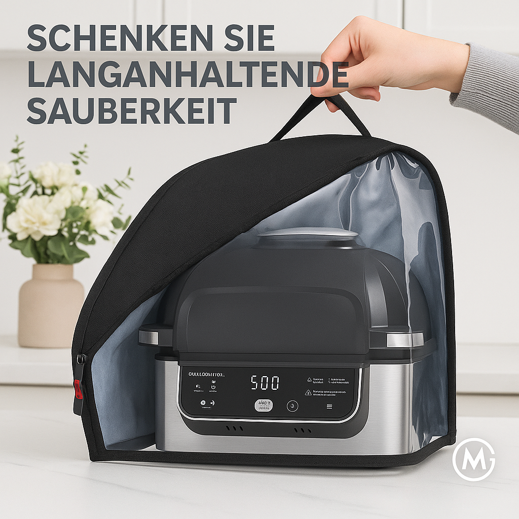 Staubschutzhaube mit Taschen für Ninja Foodi Grill Toaster DE.