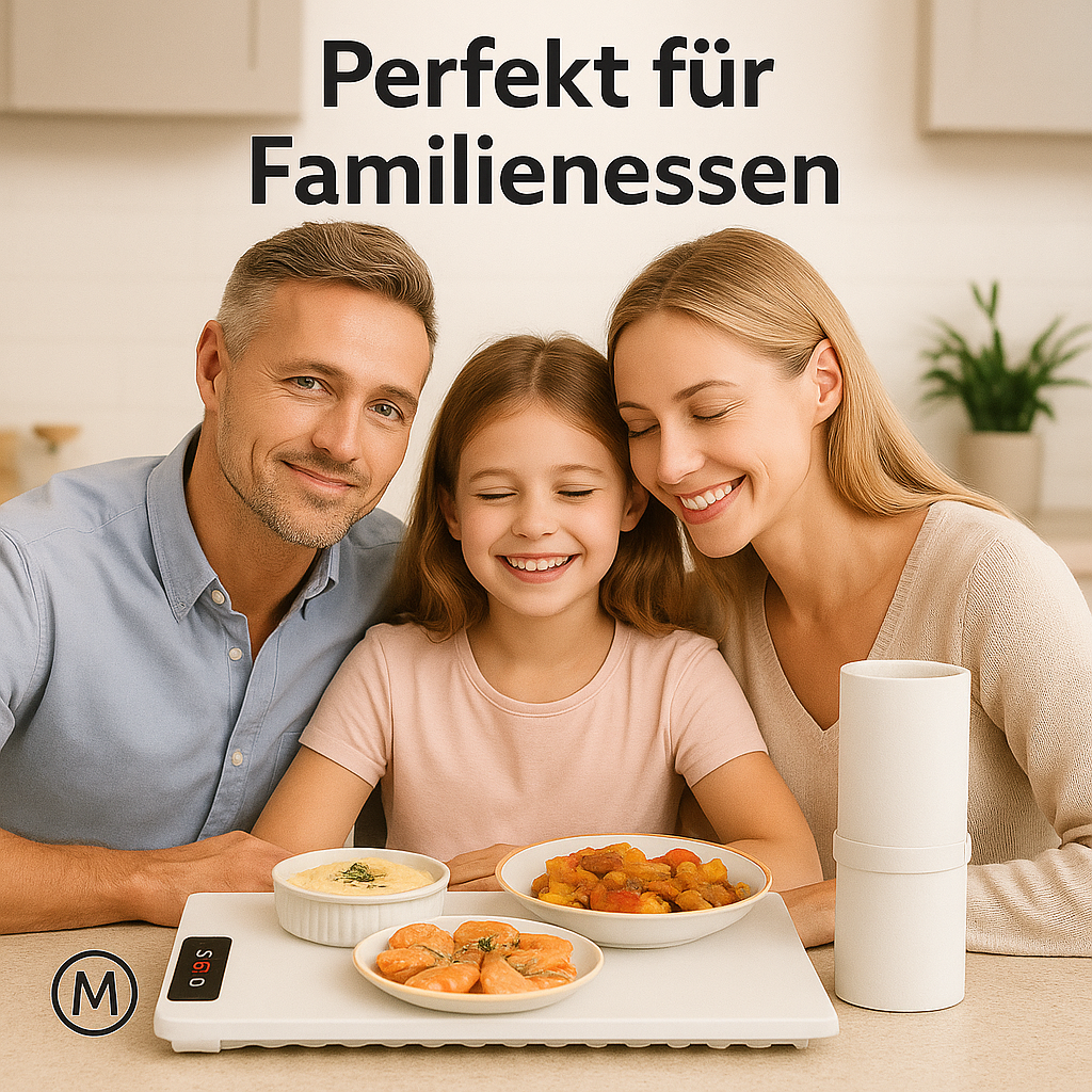 Elektrische Warmhalteplatte mit Temperaturregelung für Partys DE.