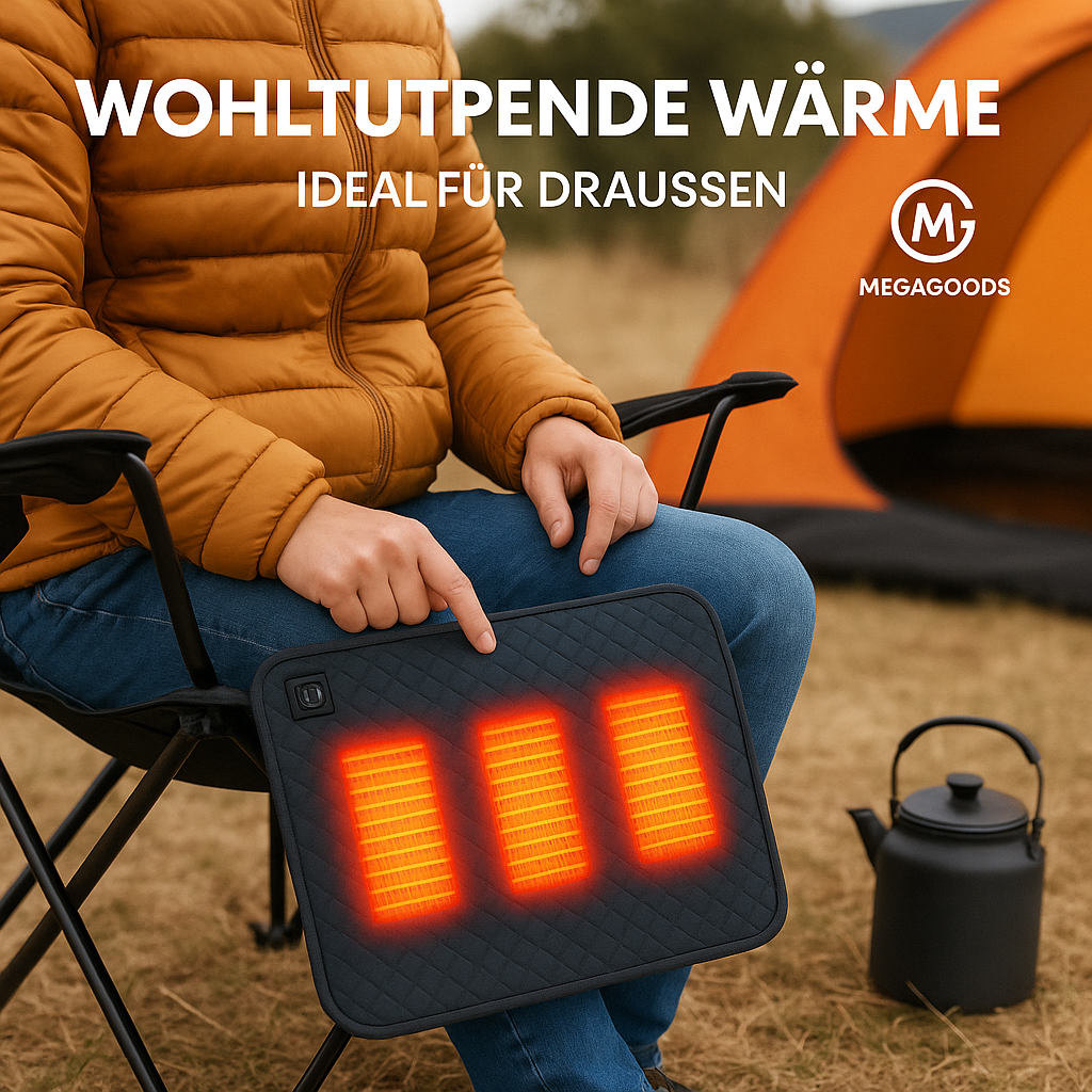 USB Heizkissen 5V mit 3 Stufen Outdoor Camping Wärmematte DE.
