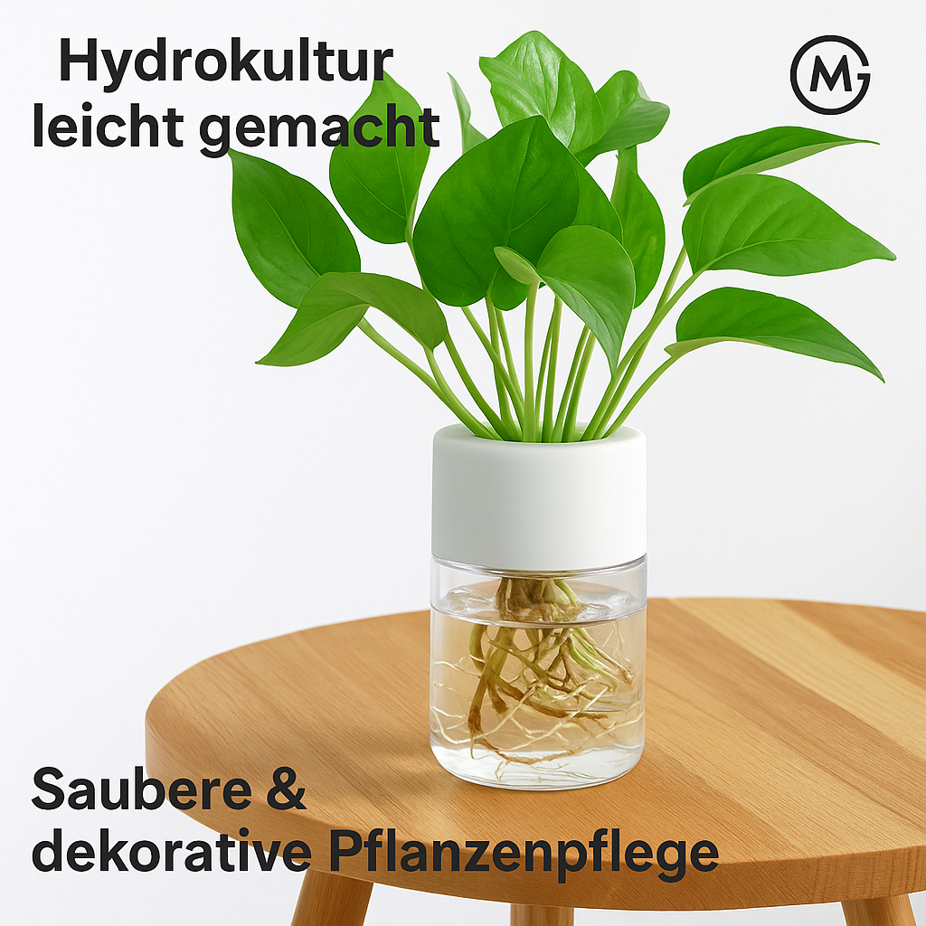 Mini-Hydroponik-Blumentopf Deko-Vase transparent Pflanzgefäß DE.