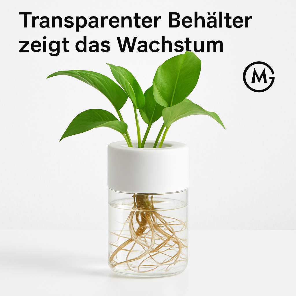 Mini-Hydroponik-Blumentopf Deko-Vase transparent Pflanzgefäß DE.