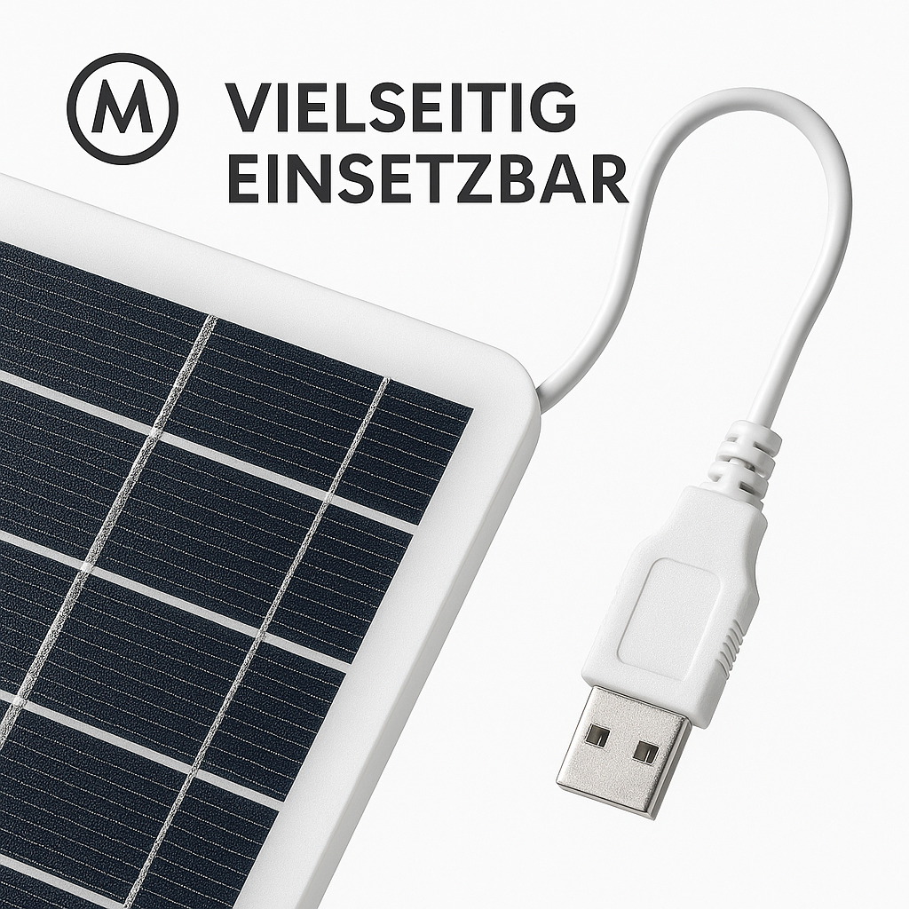 5V 5W Solar Panel USB Ladegerät Outdoor Handy Schnellladegerät DE.