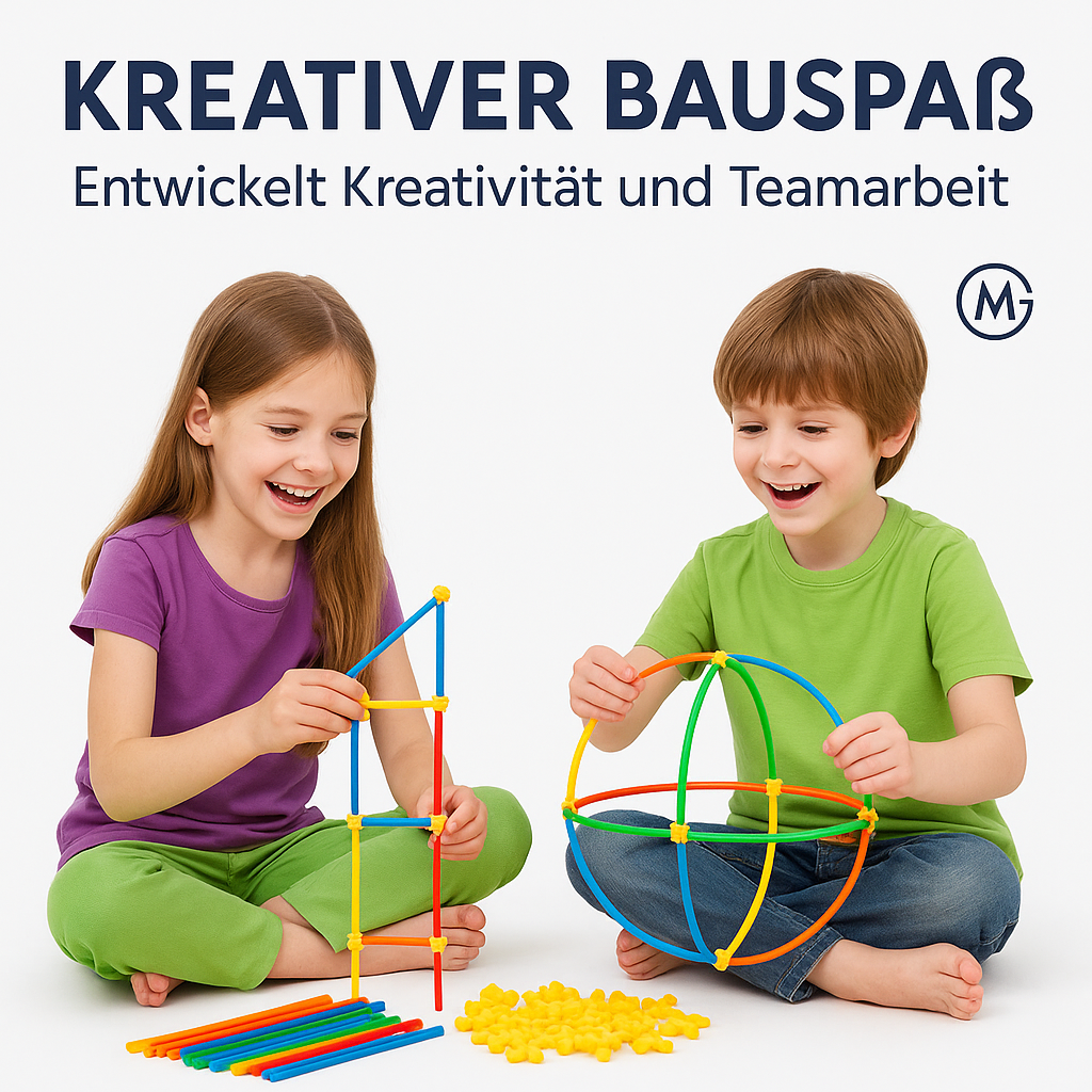 Bausteine-Set bunte Konstruktionsstrohhalme Lernspielzeug DE.