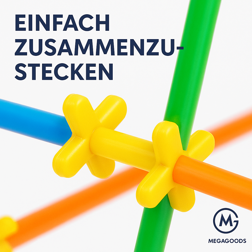 Bausteine-Set bunte Konstruktionsstrohhalme Lernspielzeug DE.