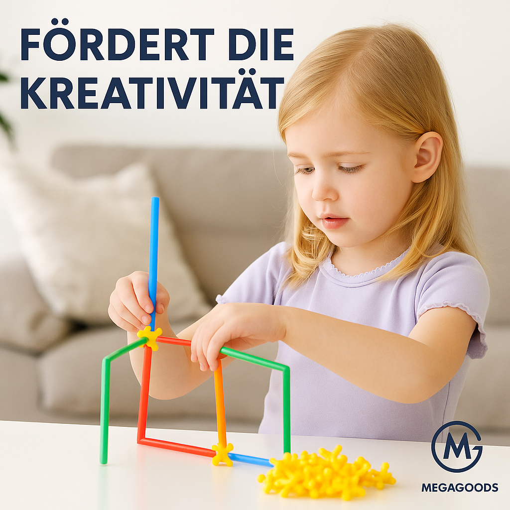 Bausteine-Set bunte Konstruktionsstrohhalme Lernspielzeug DE.