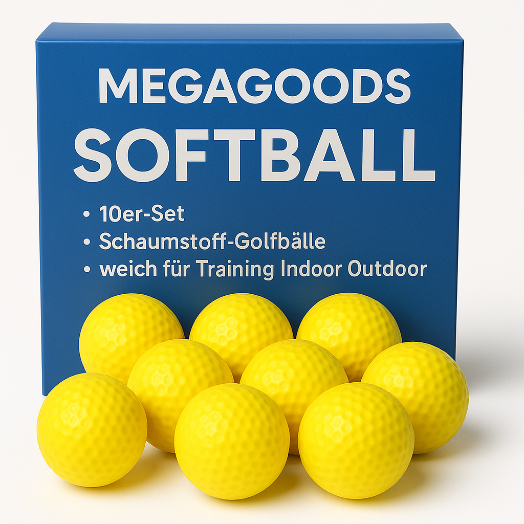 10er Set Schaumstoff Golfbälle weich Training Indoor Outdoor DE.