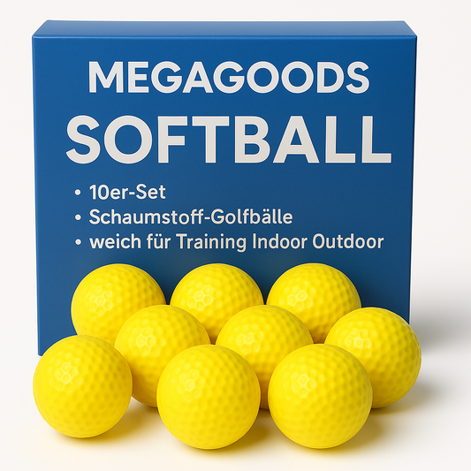 10er Set Schaumstoff Golfbälle weich Training Indoor Outdoor DE.