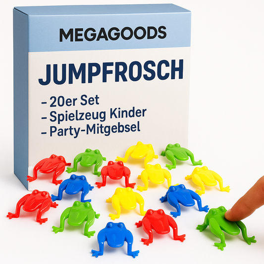 20er Set Springfrösche Spielzeug Kinder Party Mitgebsel Stressspiel DE.