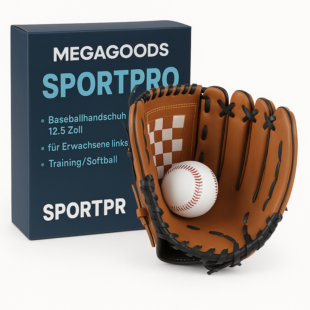 Baseballhandschuh 12,5 Zoll für Erwachsene links Training Softball DE.