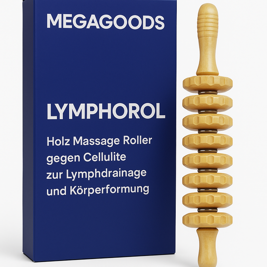 Holz Massage Roller gegen Cellulite zur Lymphdrainage und Körperformung DE.