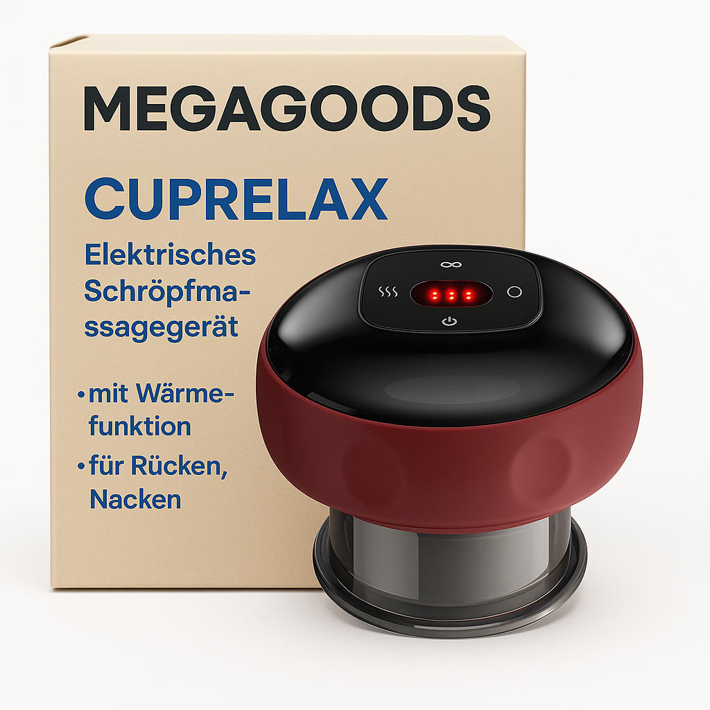 Elektrisches Schröpfmassagegerät mit Wärmefunktion für Rücken Nacken DE.