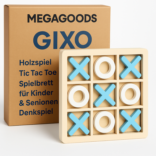 Holzspiel Tic Tac Toe Xo Spielbrett für Kinder Senioren Denkspiel DE.