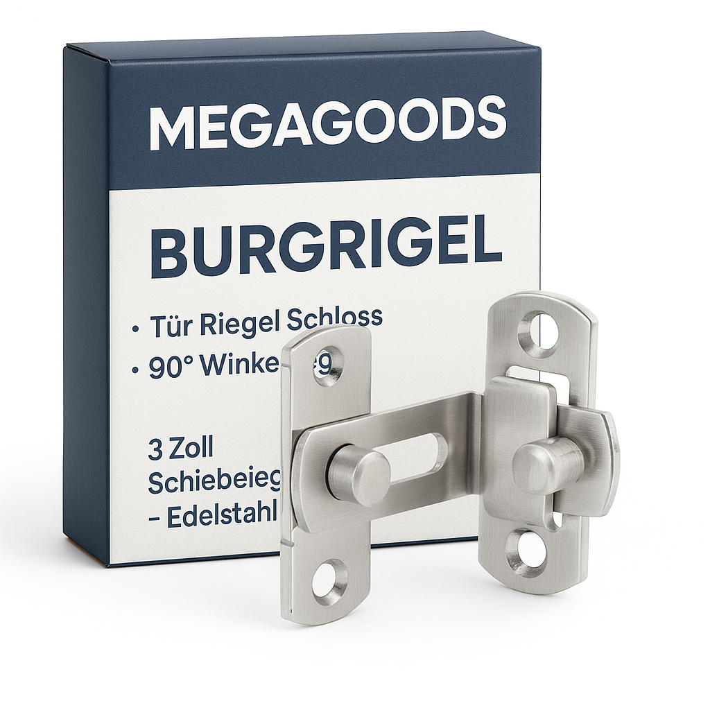 Tür Riegel Schloss 90° Winkelriegel 3 Zoll Schieberiegel Edelstahl DE.
