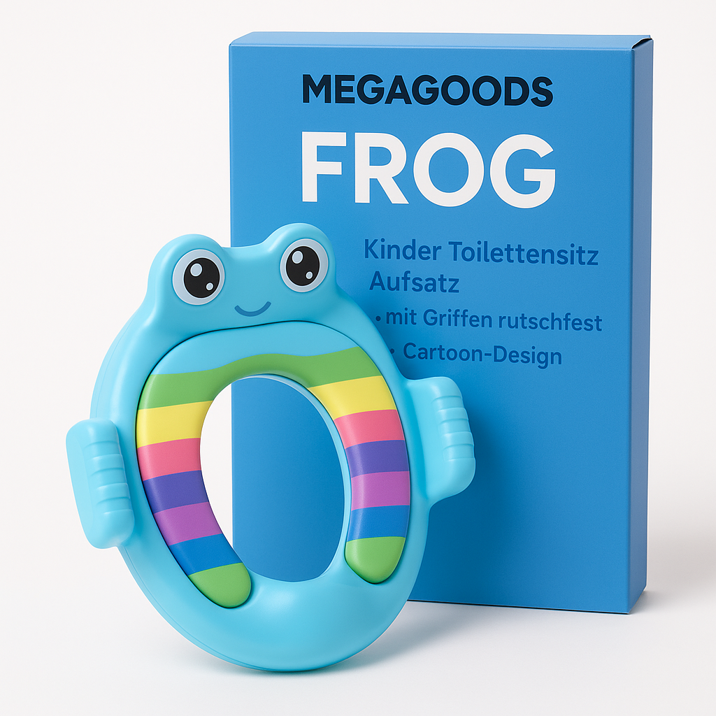 Kinder Toilettensitz Aufsatz mit Griffen rutschfest Cartoon Design DE.