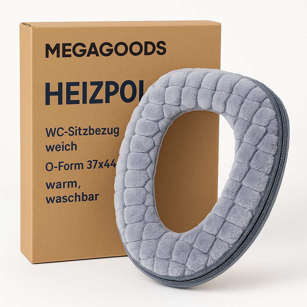 WC-Sitzbezug weich O-Form 37x44 cm warm waschbar Winter Toilettenauflage DE.