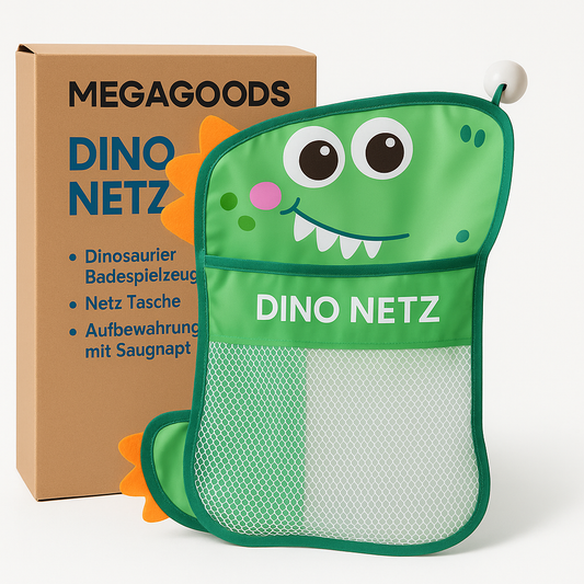 Dinosaurier Badespielzeug Netz Tasche Aufbewahrung Saugnapf DE.
