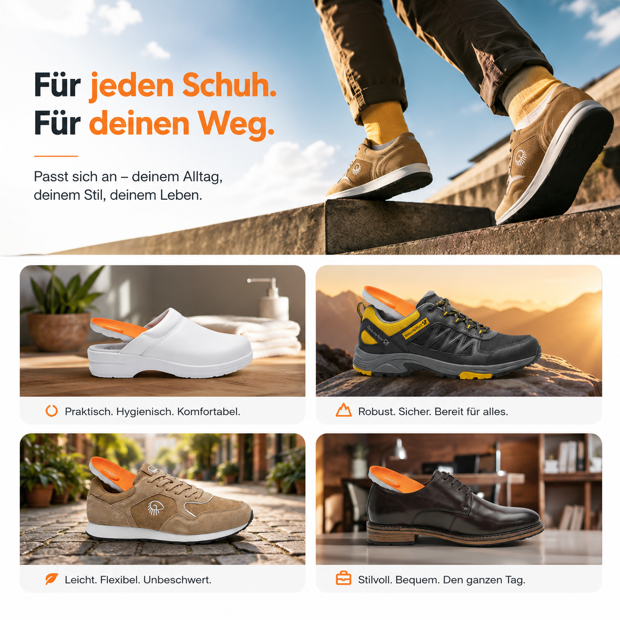 Stepz™ Entlastungssohlen Einlegesohlen Schuheinlagen Sohlen mit Massageeffekt